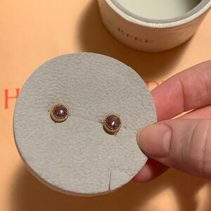 Hillberg and Berk esme studs in amethyst rose gold earrings